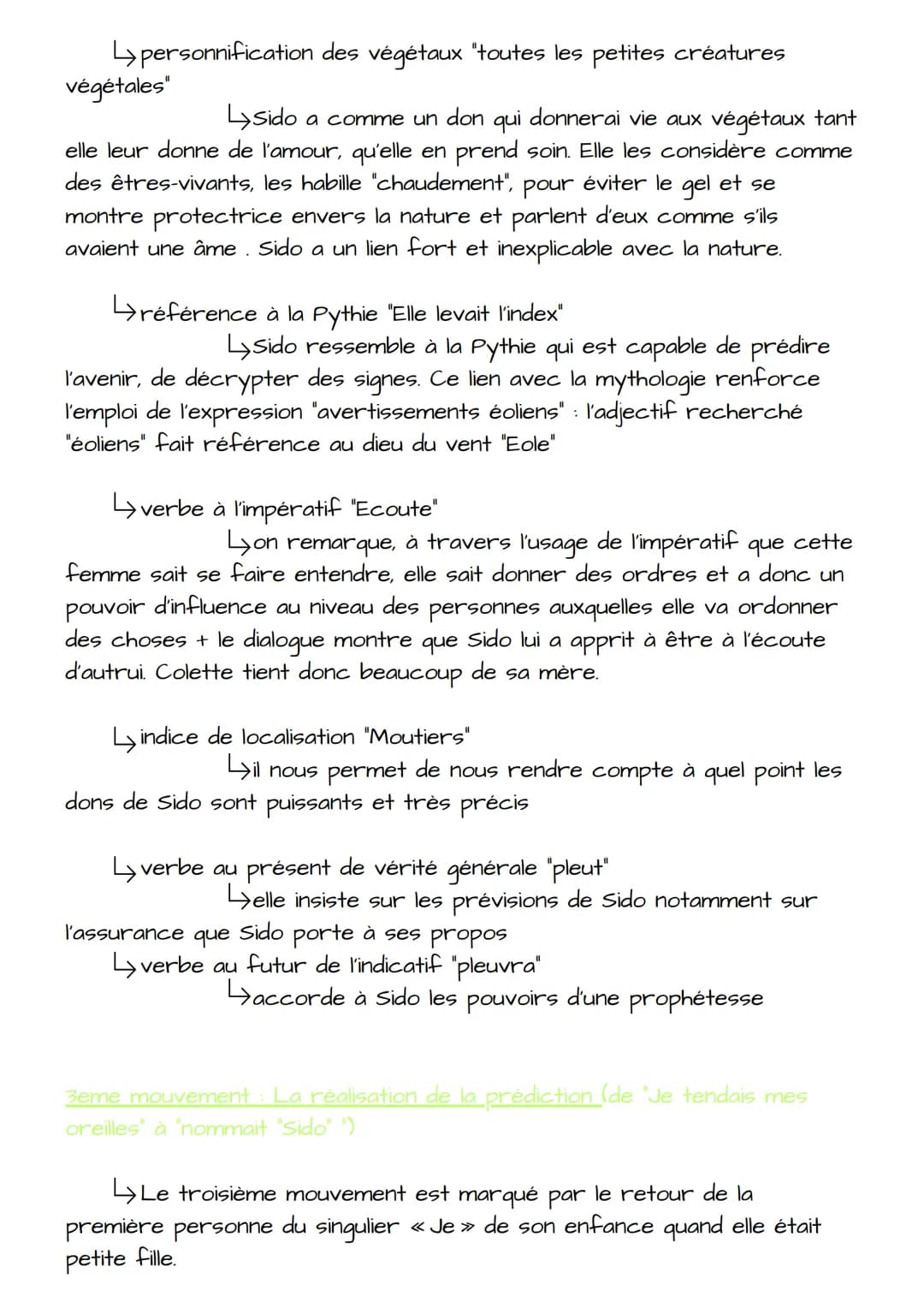 Sido
COLETTE
elle
Y
Colette: écrivaine française du XX siècle. A écrit "Les Vrilles de la Vigne"
raconte les épisodes de son enfance passé d