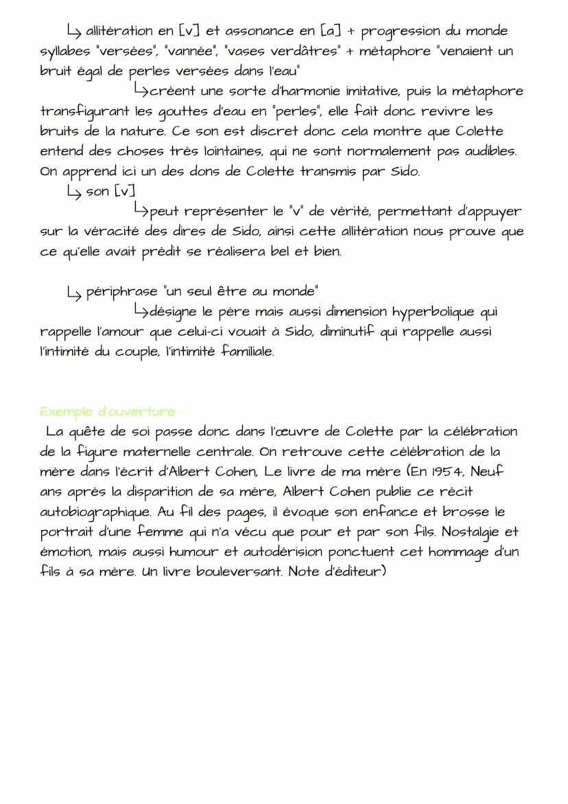 Sido
COLETTE
elle
Y
Colette: écrivaine française du XX siècle. A écrit "Les Vrilles de la Vigne"
raconte les épisodes de son enfance passé d