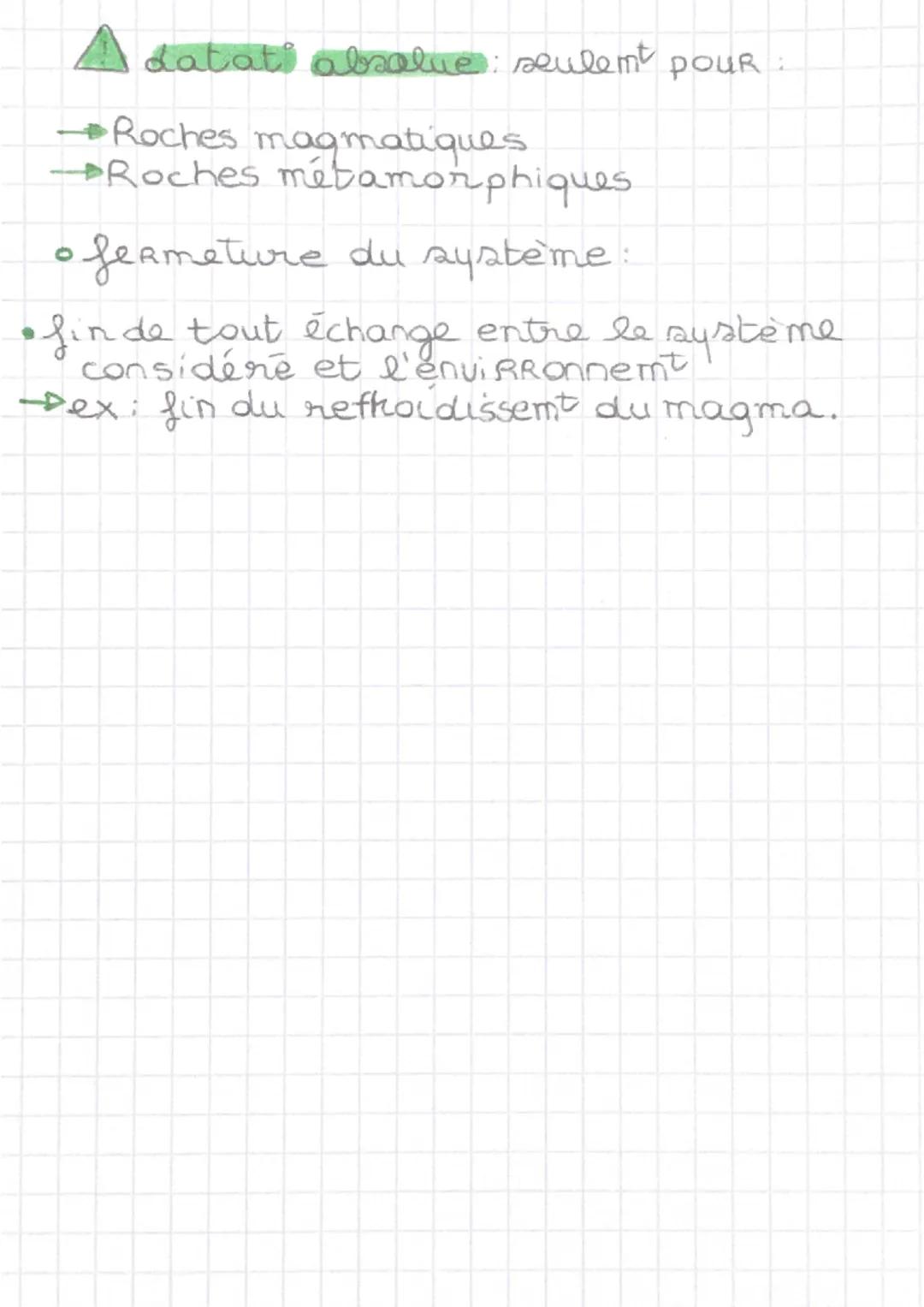 RADI OCHRONOLOGIE.
élement père (Radioactif)
désintégrat radioactif
•Lorsque la quantité d'élemt Pest réduit
de moitié = DEMI VIE
• isotope 