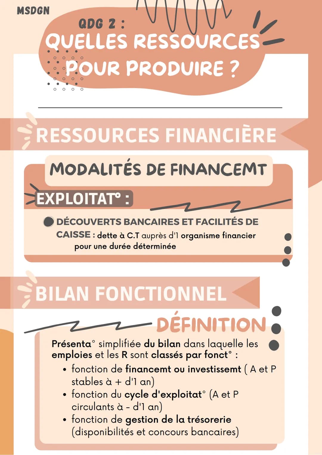 MSDGN
QDG 2:
QUELLES RESSOURCES
POUR PRODUIRE ?
RESSOURCES
DÉFINITION
Tout ce qui engendre des flux de services et
tout ce qui crée de la va