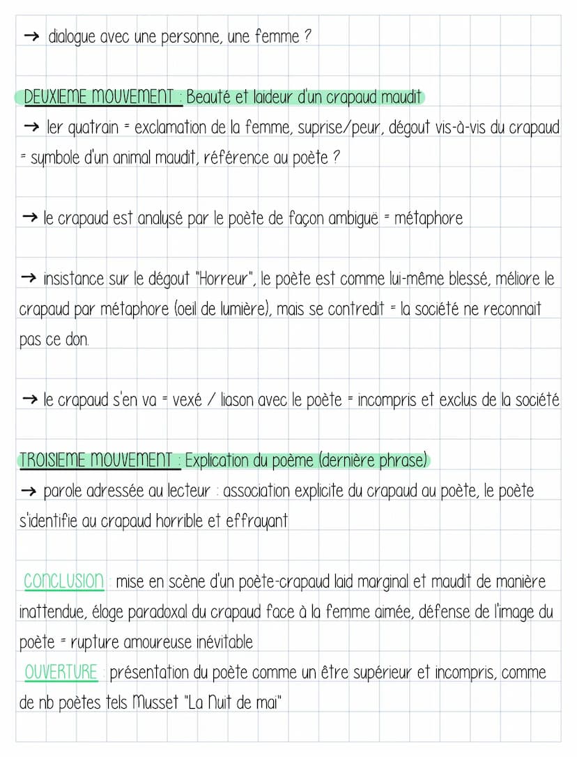 Oral de bac
· poème : Le crapaud.
Introduction
→ AUTEUR : Tristan Corbière, poète incarnant la figure du "poète maudit"
→ OEUVRE Les Amours 