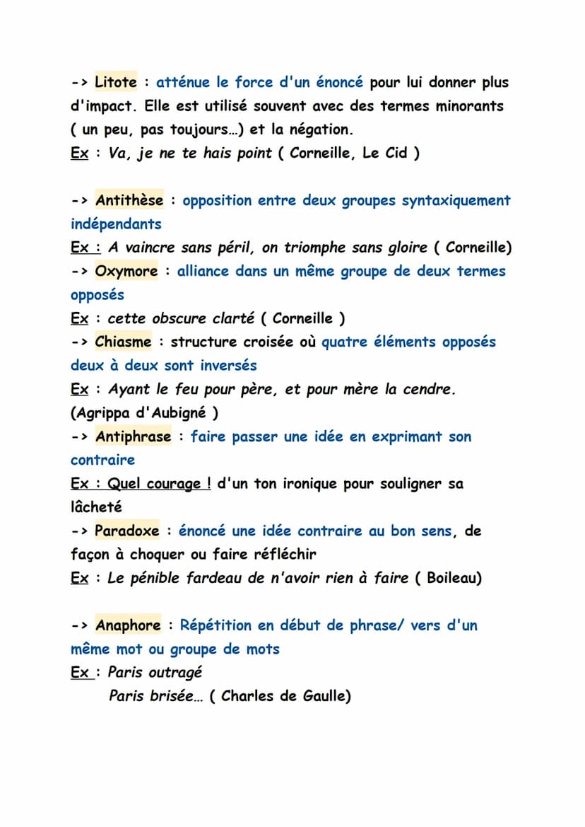 LES FIGURES DE STYLE
Les figures de style sont des procédés d'expression qui
s'éloignent de l'usage habituel et qui servent à créer un
effet