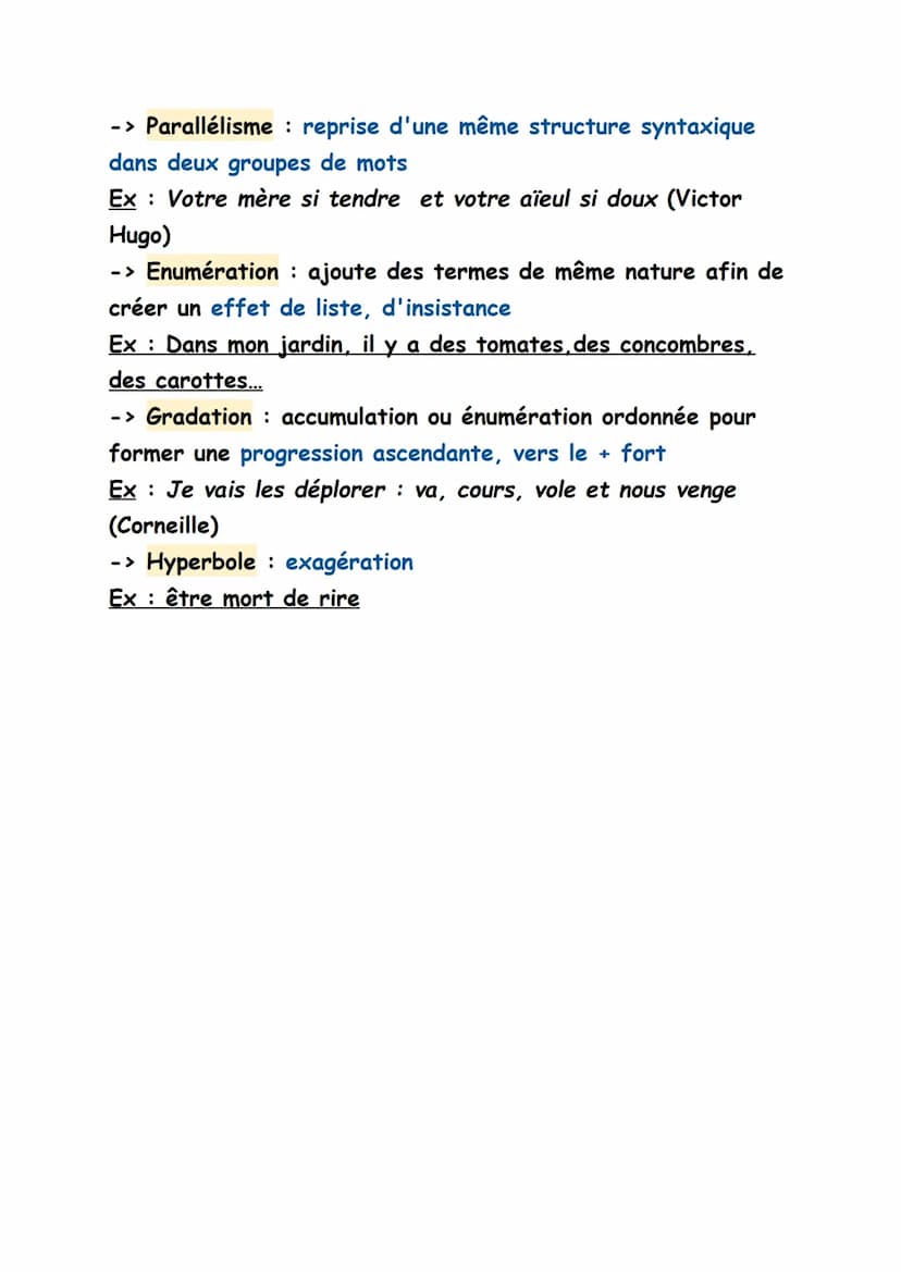 LES FIGURES DE STYLE
Les figures de style sont des procédés d'expression qui
s'éloignent de l'usage habituel et qui servent à créer un
effet