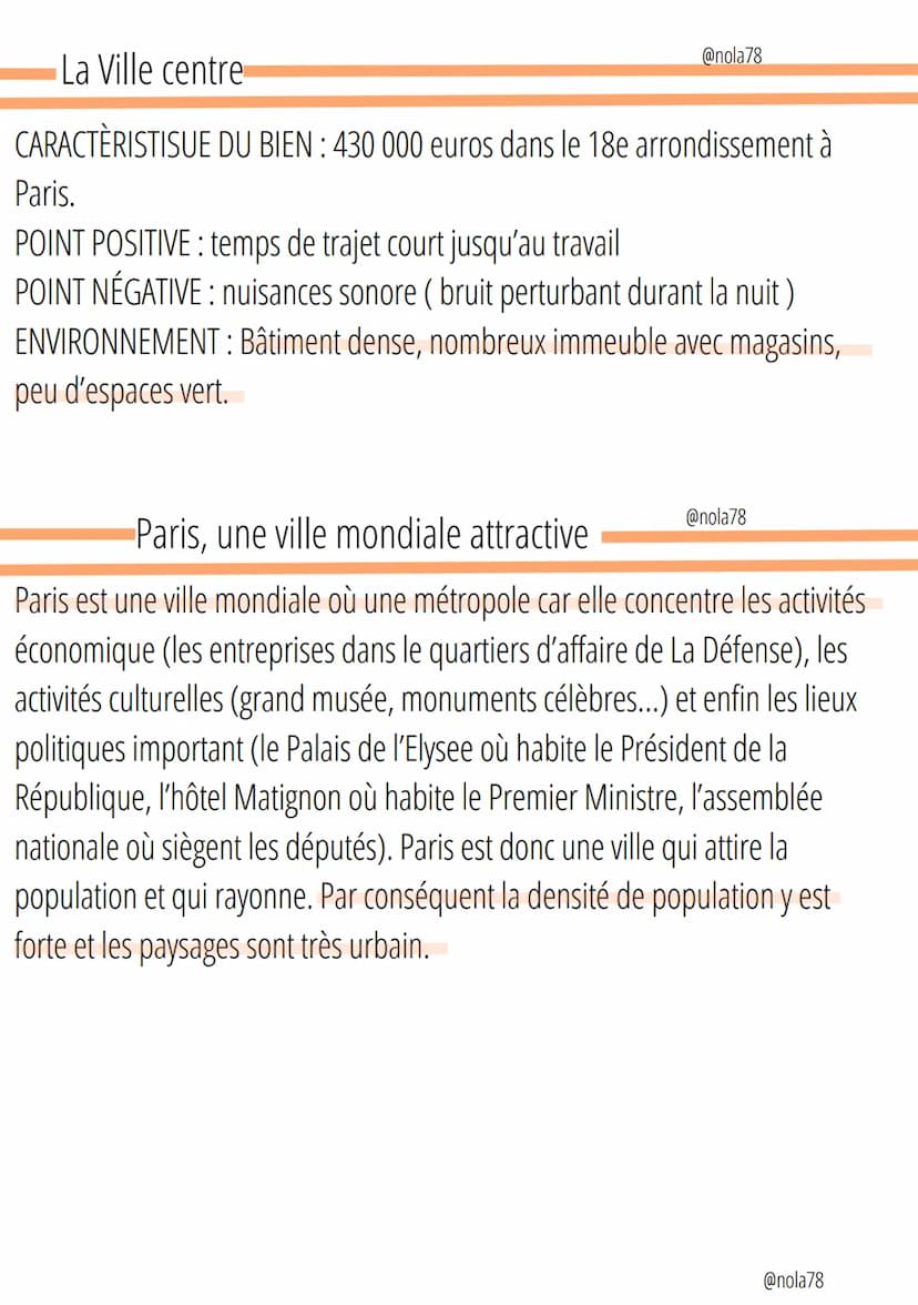 Geographie
Définition
Densité de population:
Nombre d'habitant par km2
une Aire urbaine
Est un espace composé : d'une ville centre
banlieues