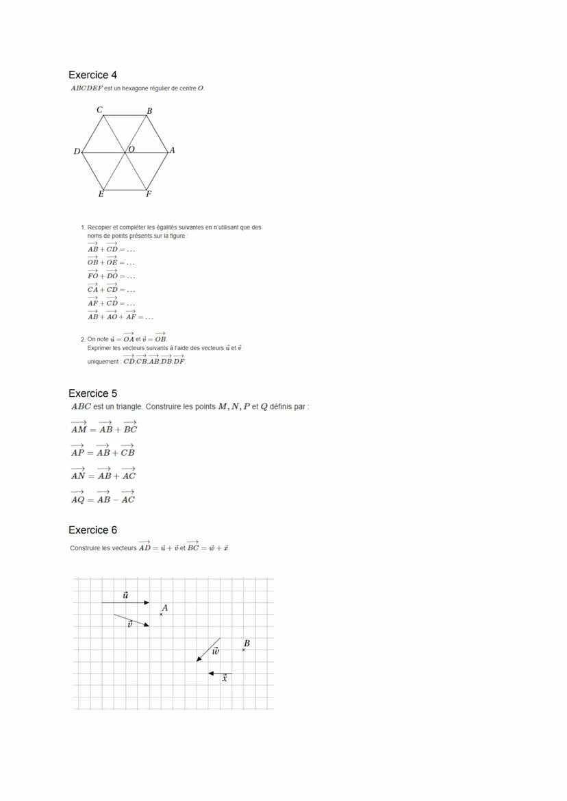# Mathématiques

Les Vecteurs

Notion de vecteur
1) Translation : faire glisser une figure selon une direction, un sens et une longueur
donn
