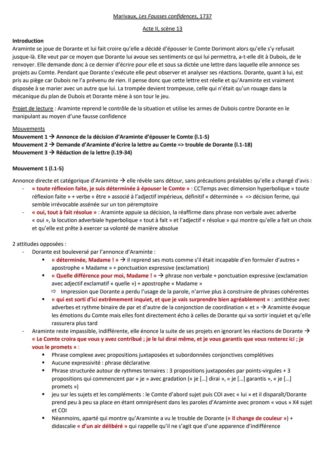 Introduction
Araminte se joue de Dorante et lui fait croire qu'elle a décidé d'épouser le Comte Dorimont alors qu'elle s'y refusait
jusque-l