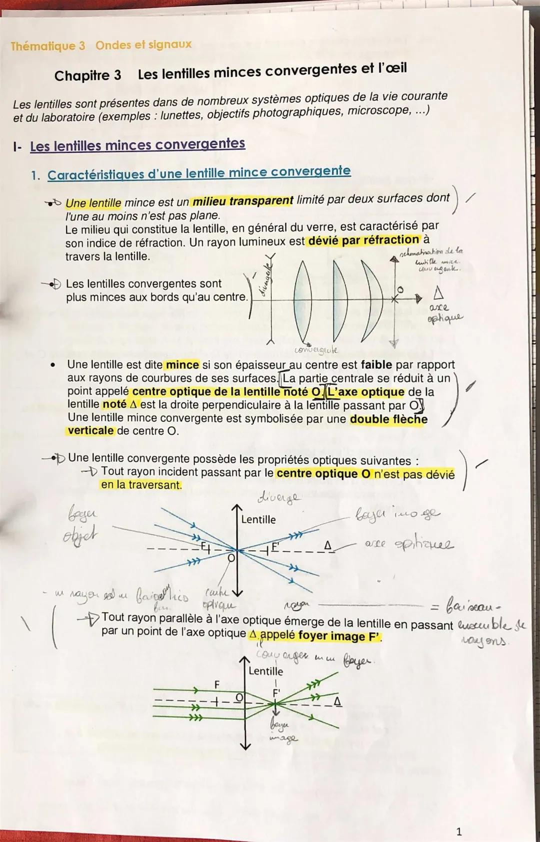 Découvre les Lentilles Convergentes et Divergentes: Schémas et Exercices Amusants!