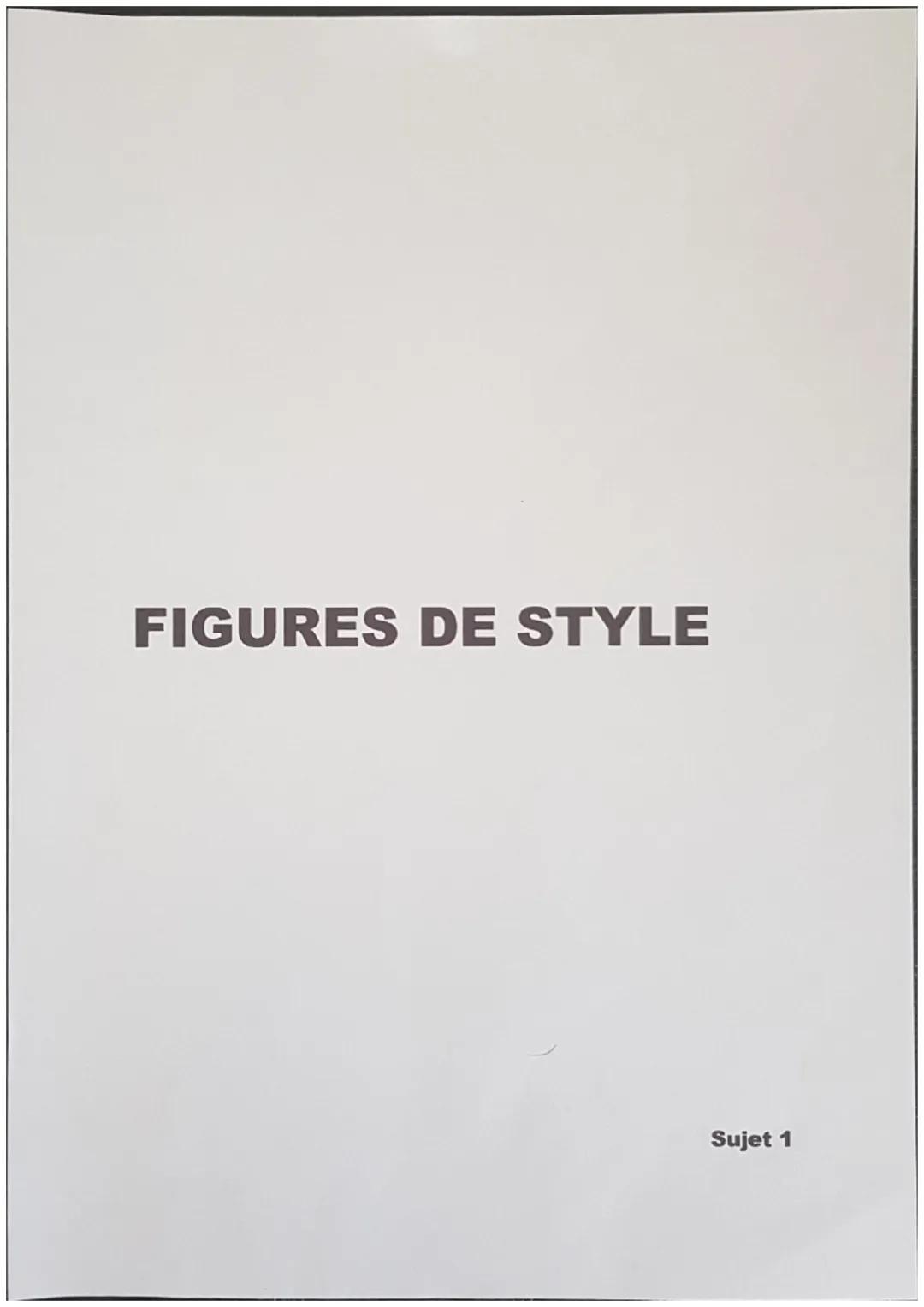 Les figures de style (les figures d'Analogie)