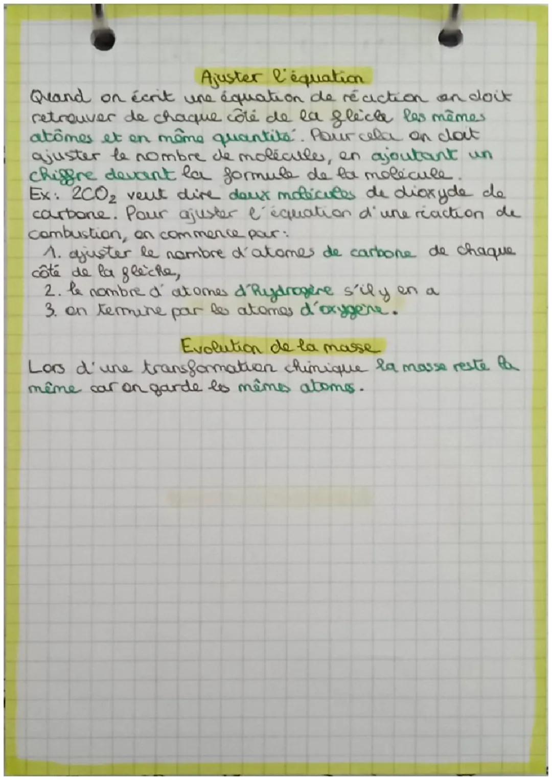 ayrique Cimie!
Lors d'une transformation physique, on garde les
mêmes espèces chimiques (chargement d'état,
dissolution,...)
Los d'une trans