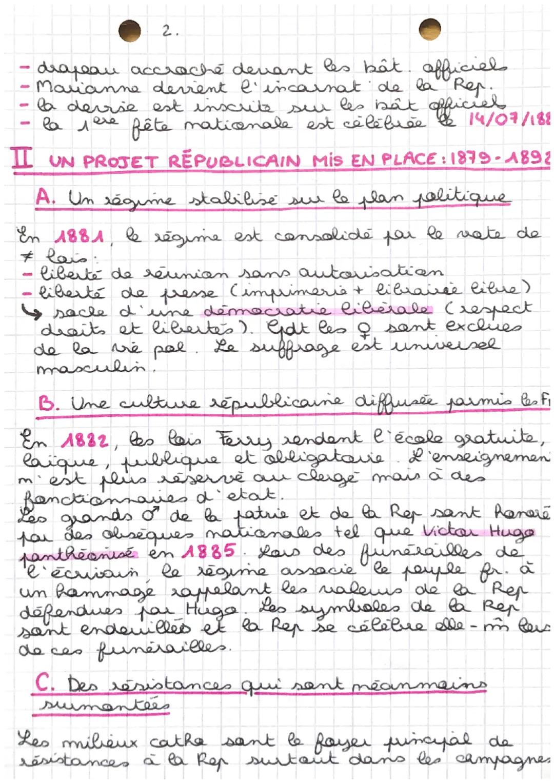 H6 - HISTOIRE

la mise en œuvre du
projet républicain

En 1871, la Er. et Paris sent plongées dans
une guerre civile entre partisans de cháp