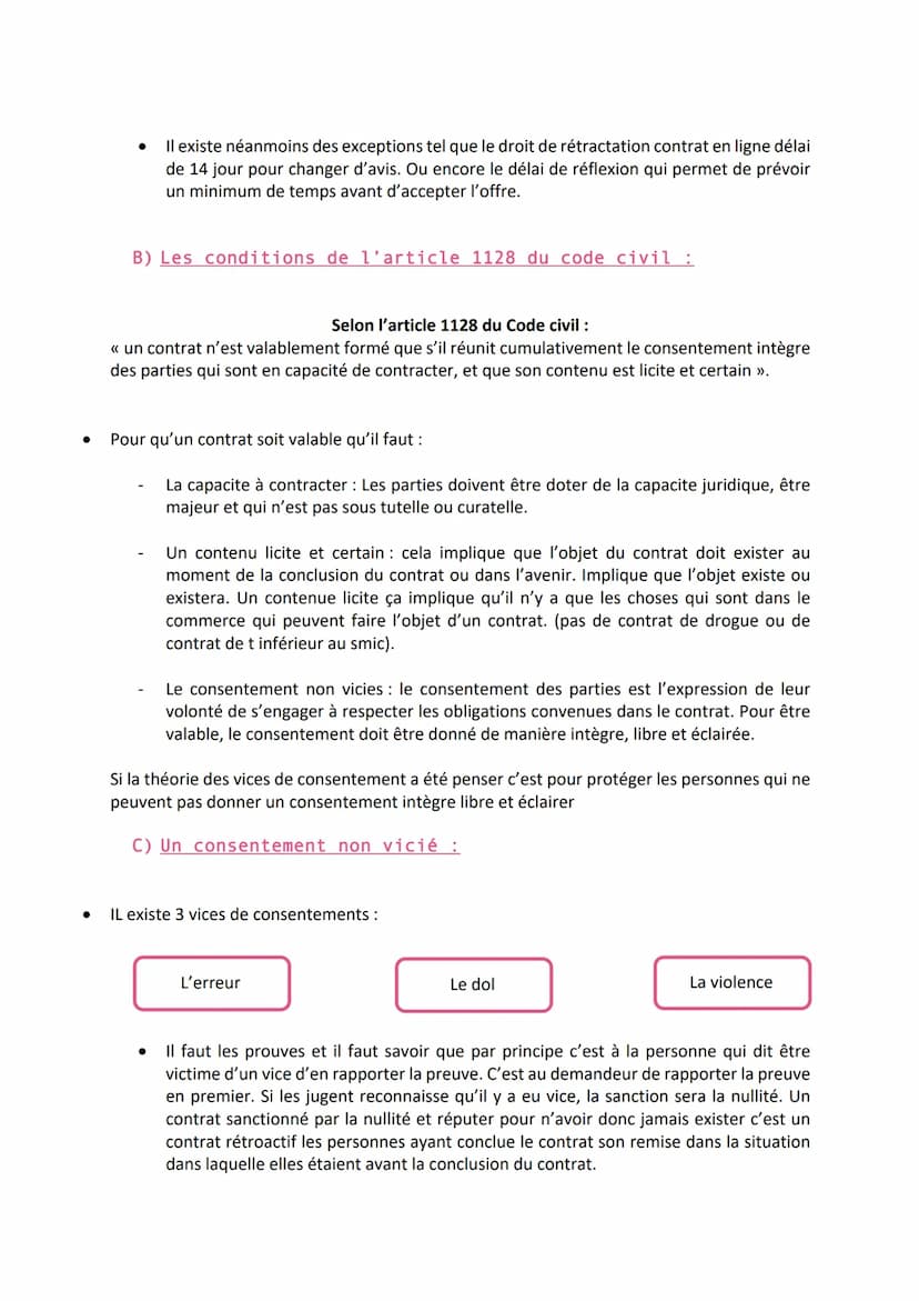 Comment se forme un contrat ?
Introduction :
●
●
●
L'article 1101 du code civil dispose que « le contrat est un accord de volonté entre
une 