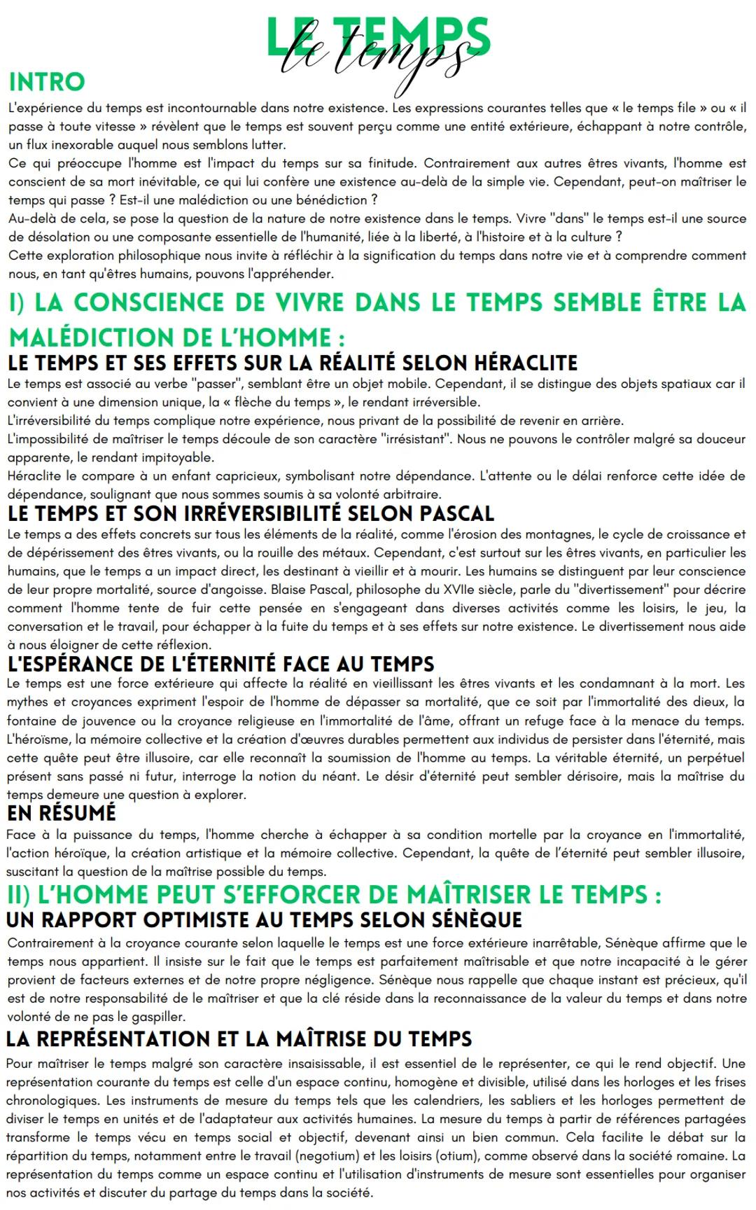LE
EMPS
INTRO
L'expérience du temps est incontournable dans notre existence. Les expressions courantes telles que « le temps file » ou « il
