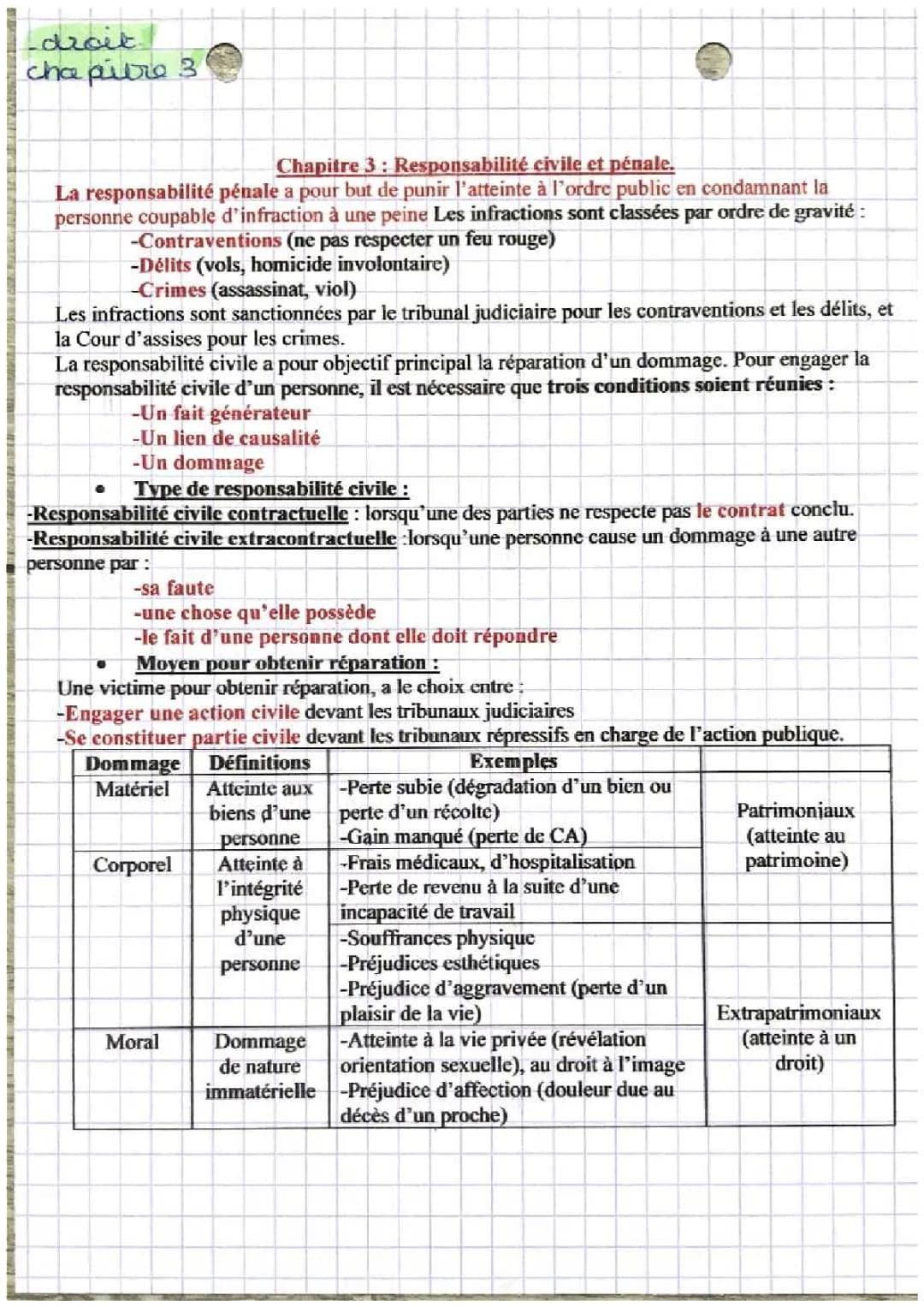 Découvre les 4 types de responsabilités et les dommages en droit