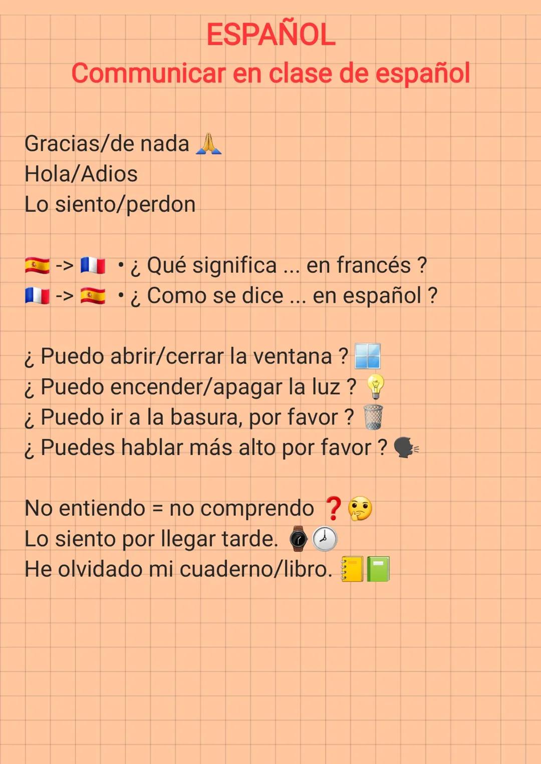 Comunicar en clase de español 