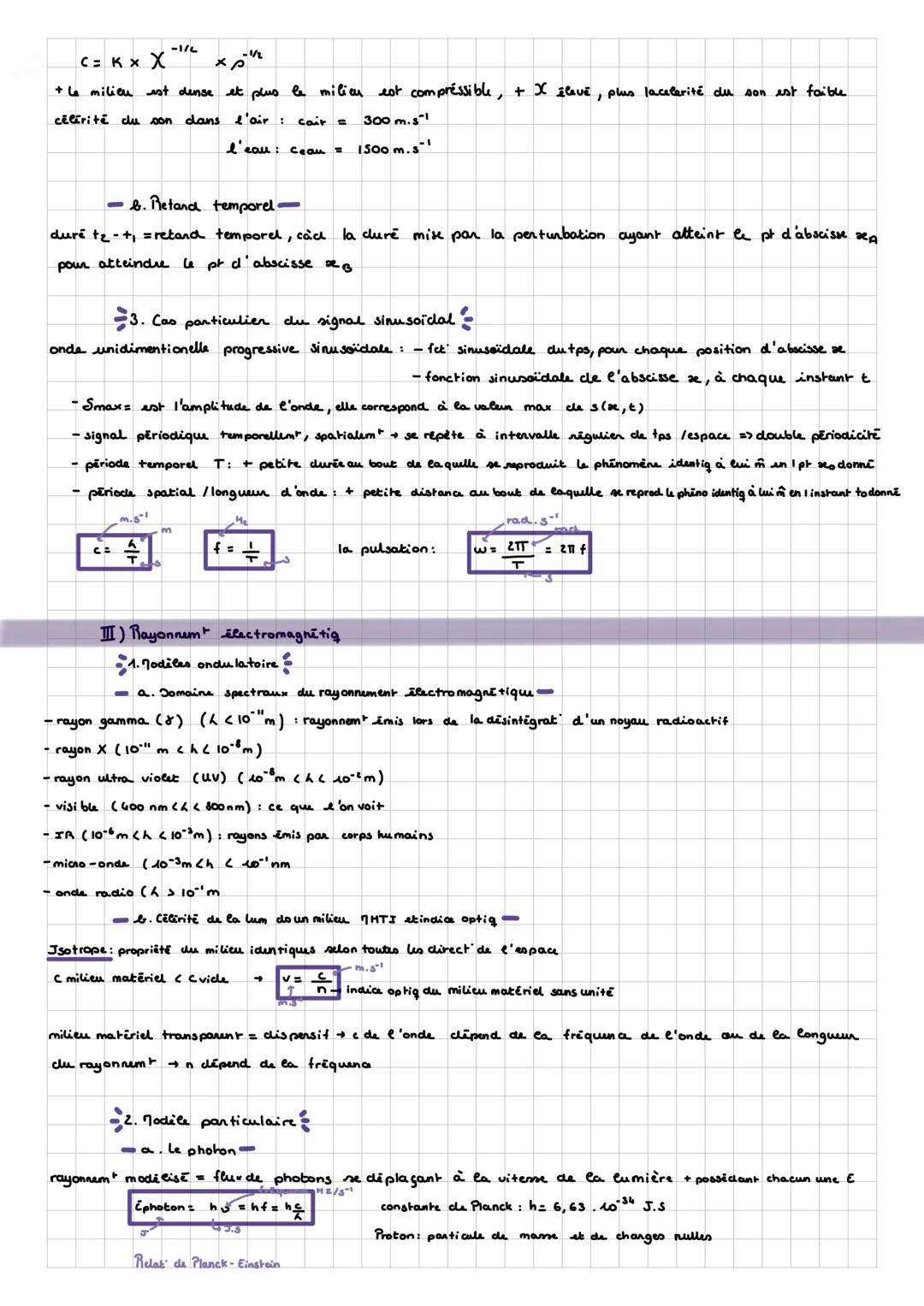 Physique
Physique
Chapitre 5: Signaux physique
Intro
Definition: signal = grandeur physique mesurable d'une into
onde progressive = propagat