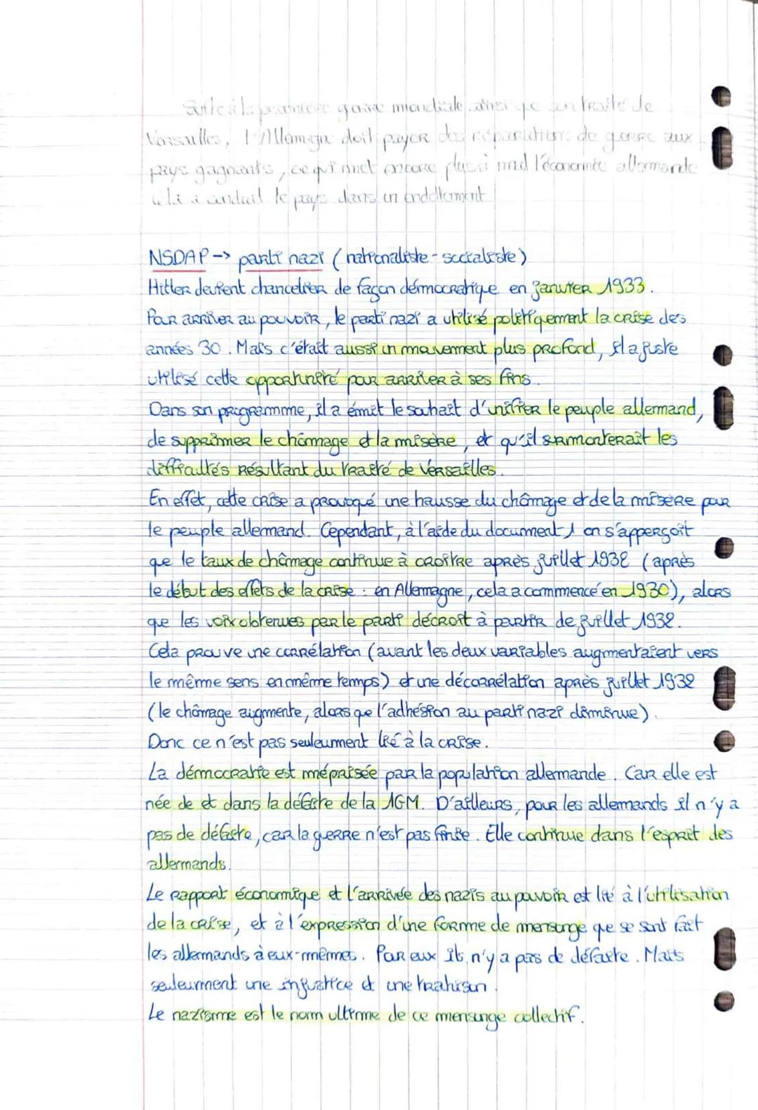 6
Histoire Thème: Fragilités des démocratites, totalitarisme et Seconde geRRe
mondiale
Legen I. La crite des années 30
A. Du kRack à la dépr