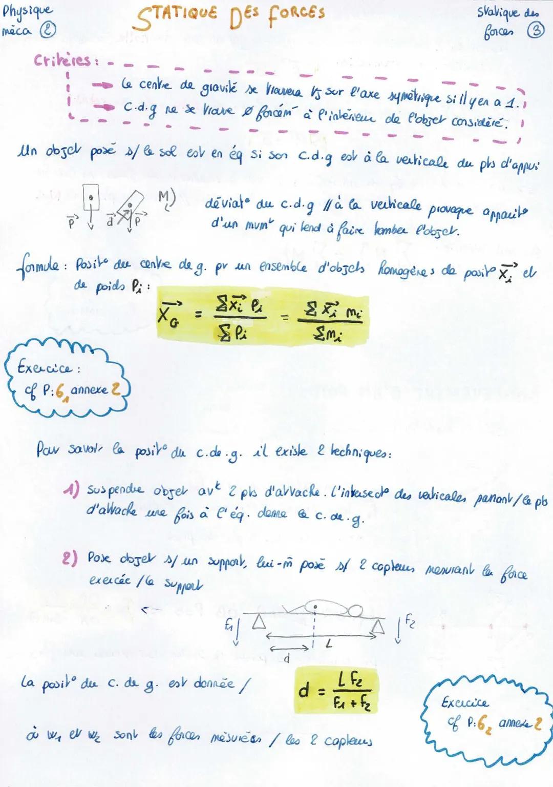 Physique
meca
STATIQUE DES FORCES
Shab des
forces
@
LES FORCES
>.verme qui désigne de manière générique l'ach qu'un corps exerce
Sur un autr
