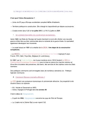 Know Le Projet Européen et La Construction Européenne  thumbnail