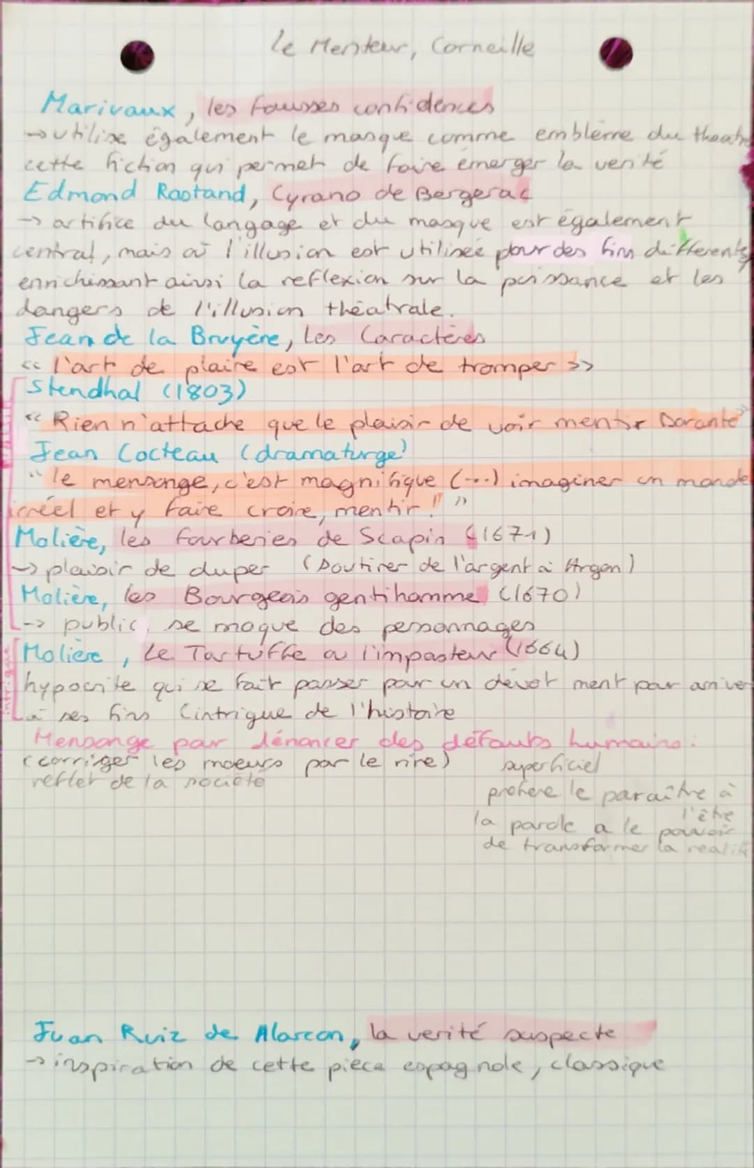 --- OCR Start ---
Acte I
Le Menteur, Corneille
Scene 1: "On apprenne a se
Faire
in visage a la
11
mode (Cliton compare un masque pour revoir