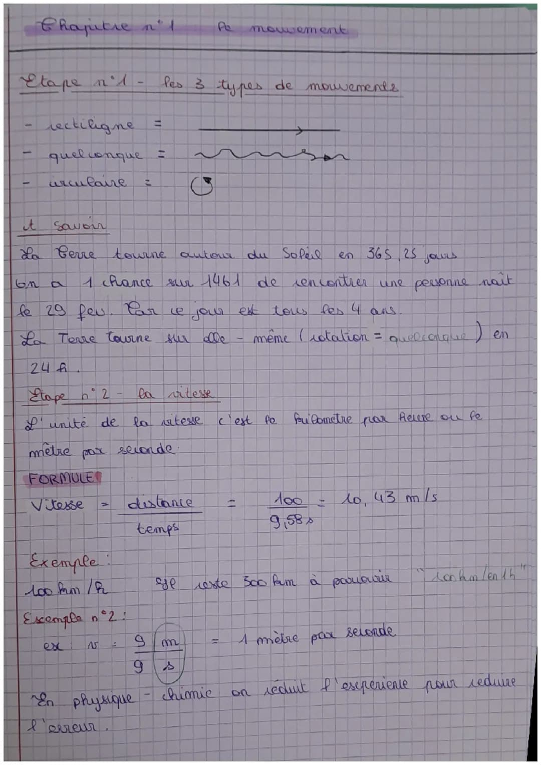 Le mouvement ( physique chimie 🫨)
