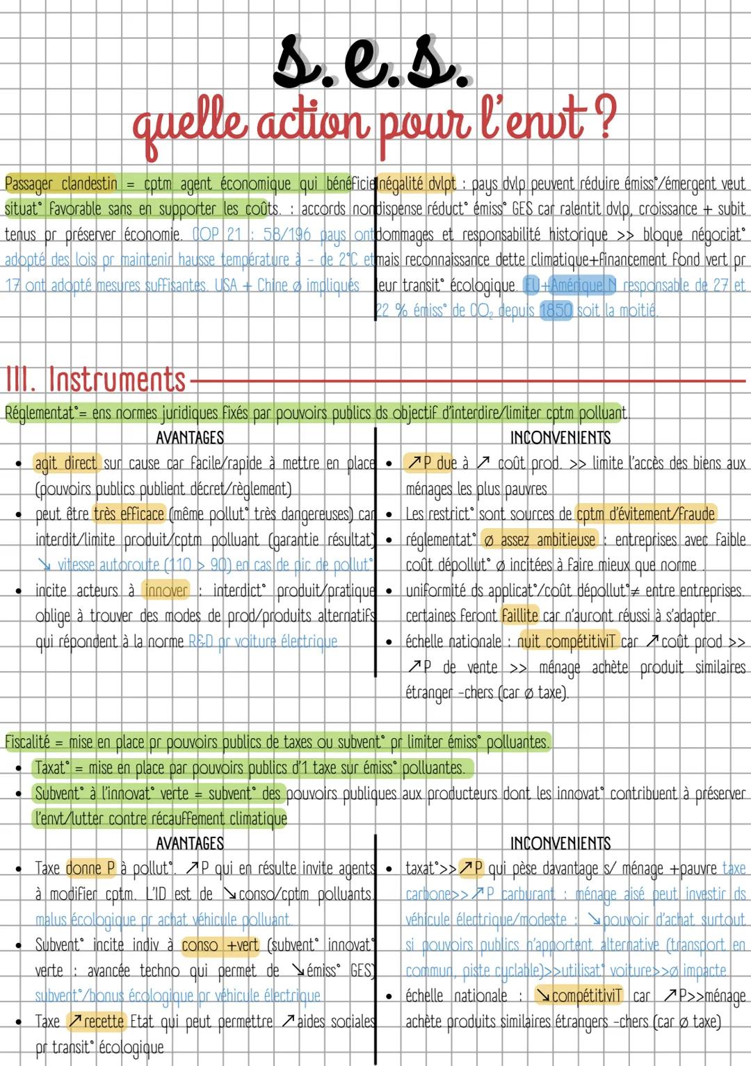 # s.e.s.

quelle action pour l'envt?

1. envrnmt >> pb public-

*   ONG (associat internationale financée par dons privés) Greenpeace
*   Ex