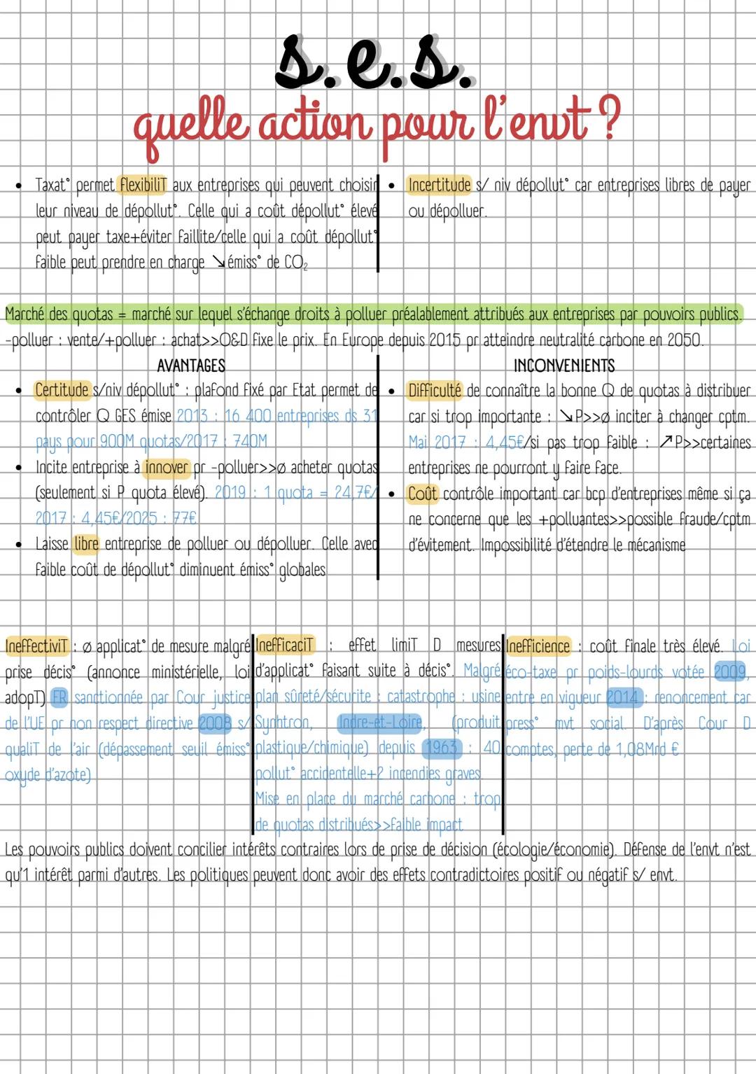 # s.e.s.

quelle action pour l'envt?

1. envrnmt >> pb public-

*   ONG (associat internationale financée par dons privés) Greenpeace
*   Ex