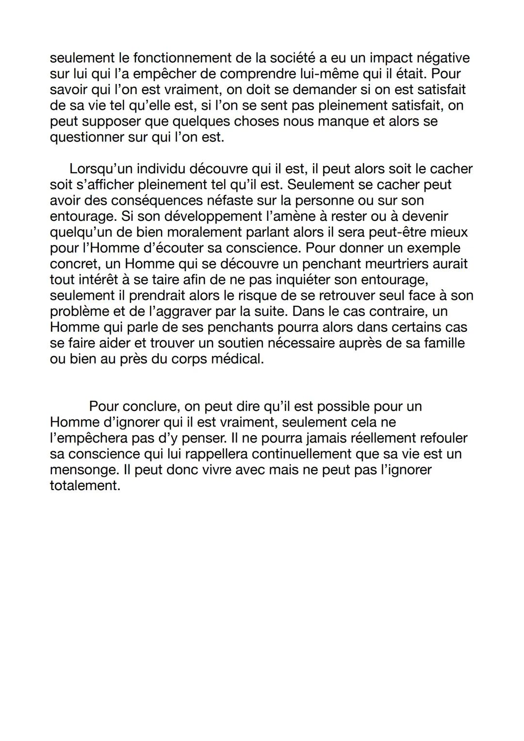 Puis-je ignorer ce que je suis ?
De leur naissance à leur mort, les êtres humains évoluent chaque
jours. Cela peut être dans le bon comme da
