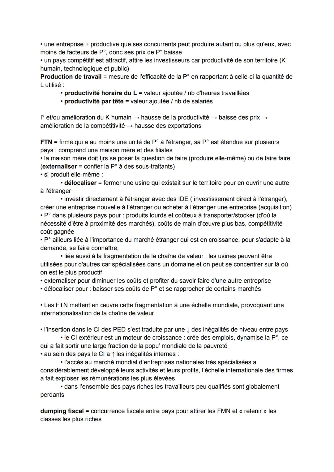 CI / commerce extérieur échanges de biens et de services entre nations (importation /
exportation)
• entre 1948 et 2000, volume du CI x20 et