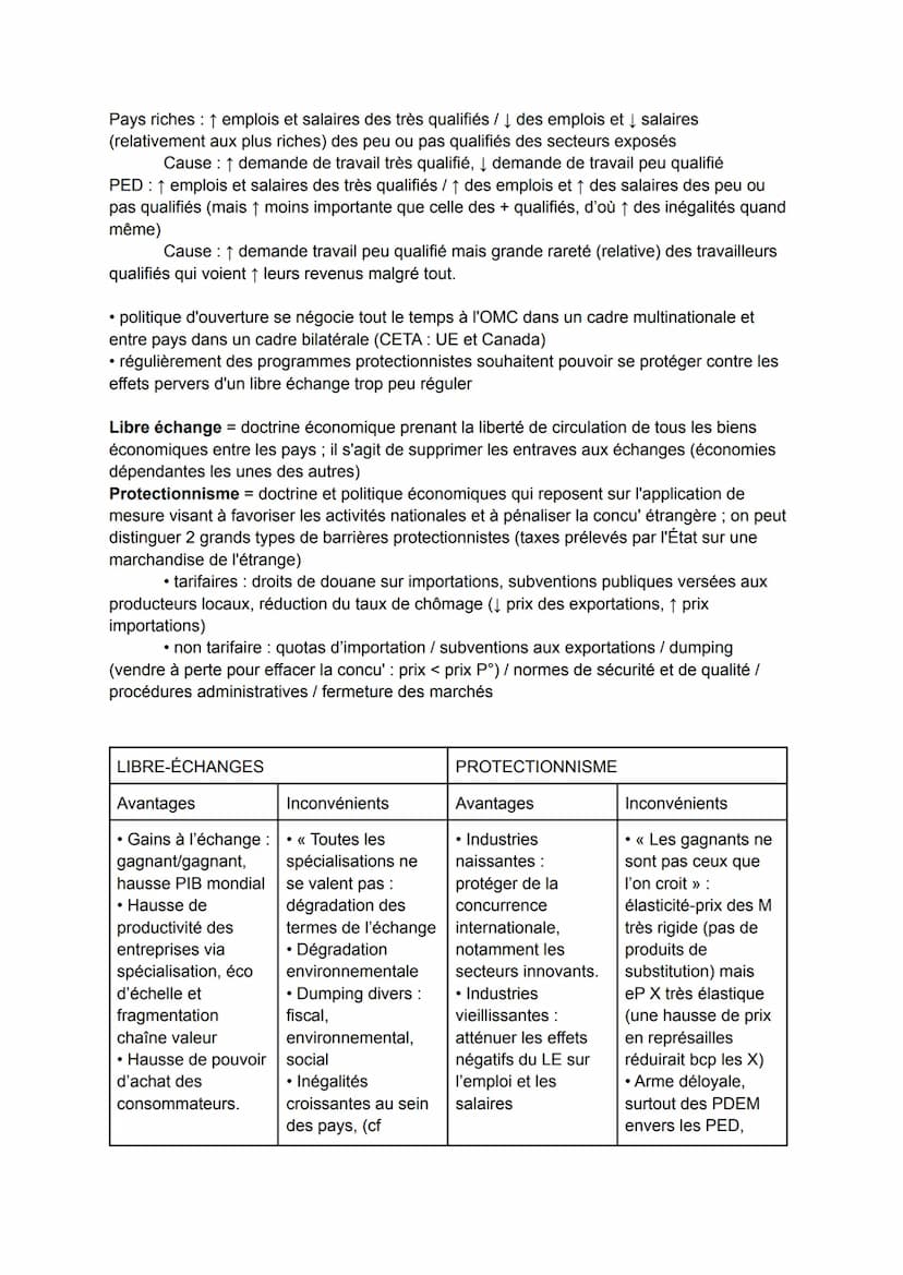 CI / commerce extérieur échanges de biens et de services entre nations (importation /
exportation)
• entre 1948 et 2000, volume du CI x20 et