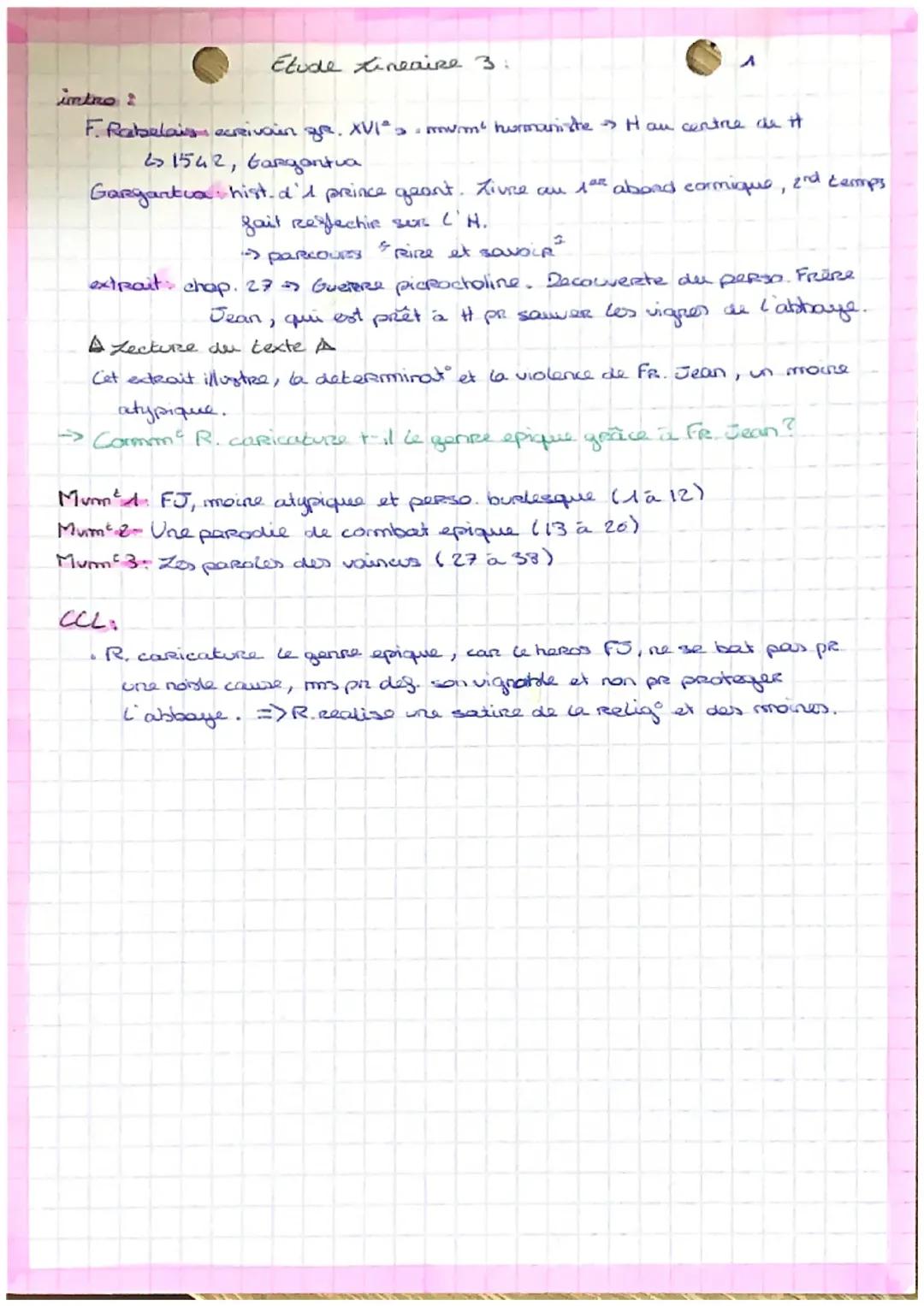 Fiche de Lecture Gargantua: Résumé et Analyse pour les Jeunes