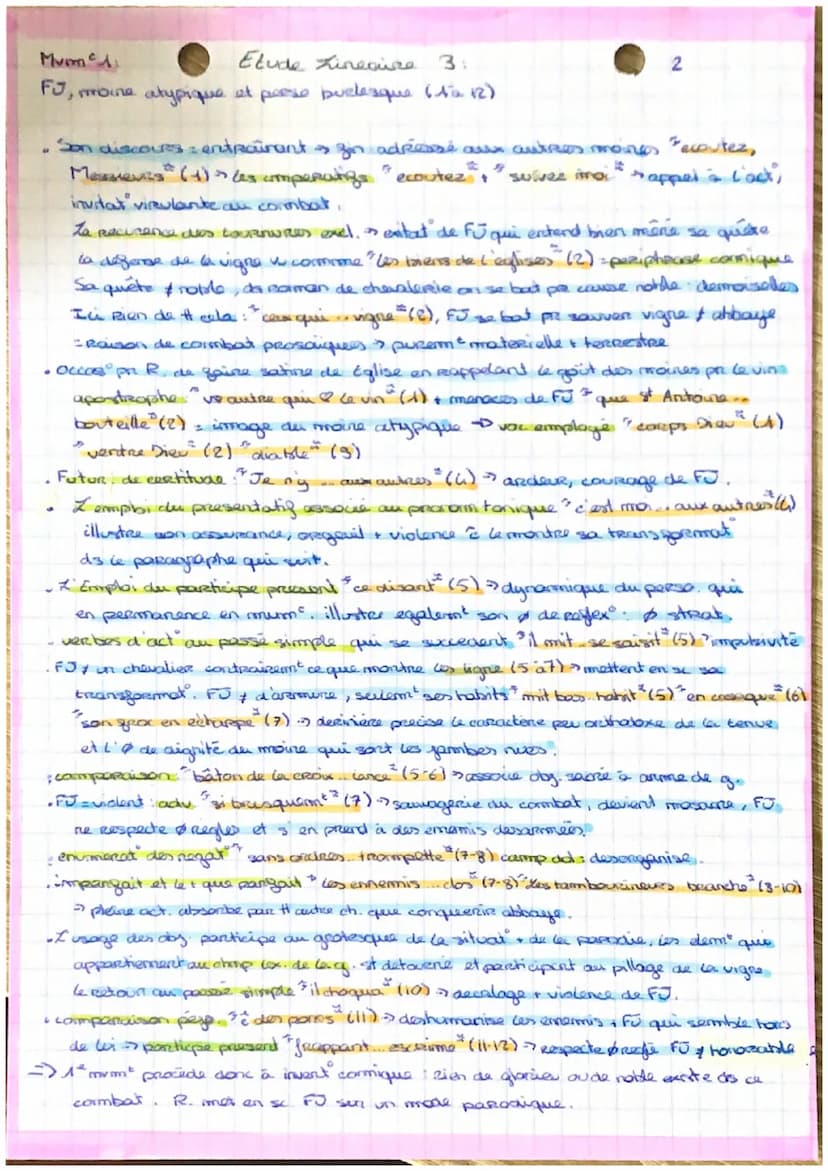Etude Lineaire 3:
A
intro 2
F. Rabelais ecrivain gr. XVI° s. mv.m² hurmaniste Hau centre de it
25 1542, Gargantua
Gargantua hist. d'1 prince