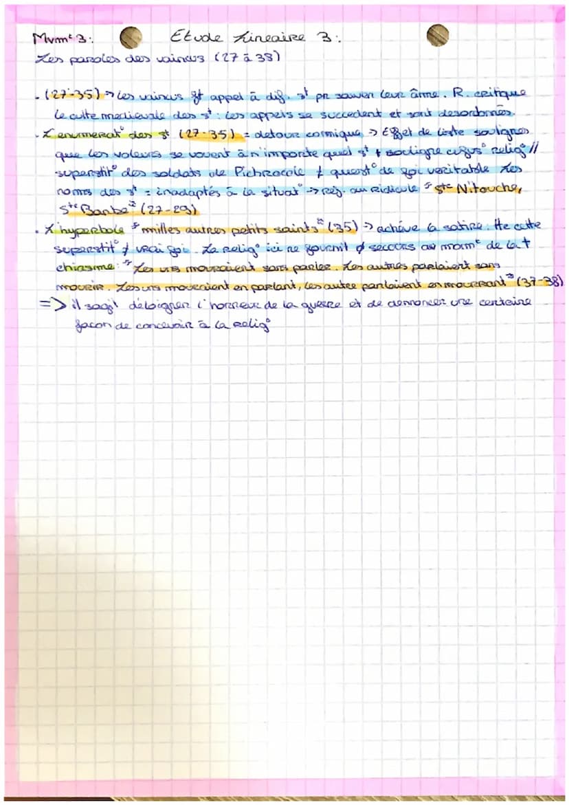 Etude Lineaire 3:
A
intro 2
F. Rabelais ecrivain gr. XVI° s. mv.m² hurmaniste Hau centre de it
25 1542, Gargantua
Gargantua hist. d'1 prince