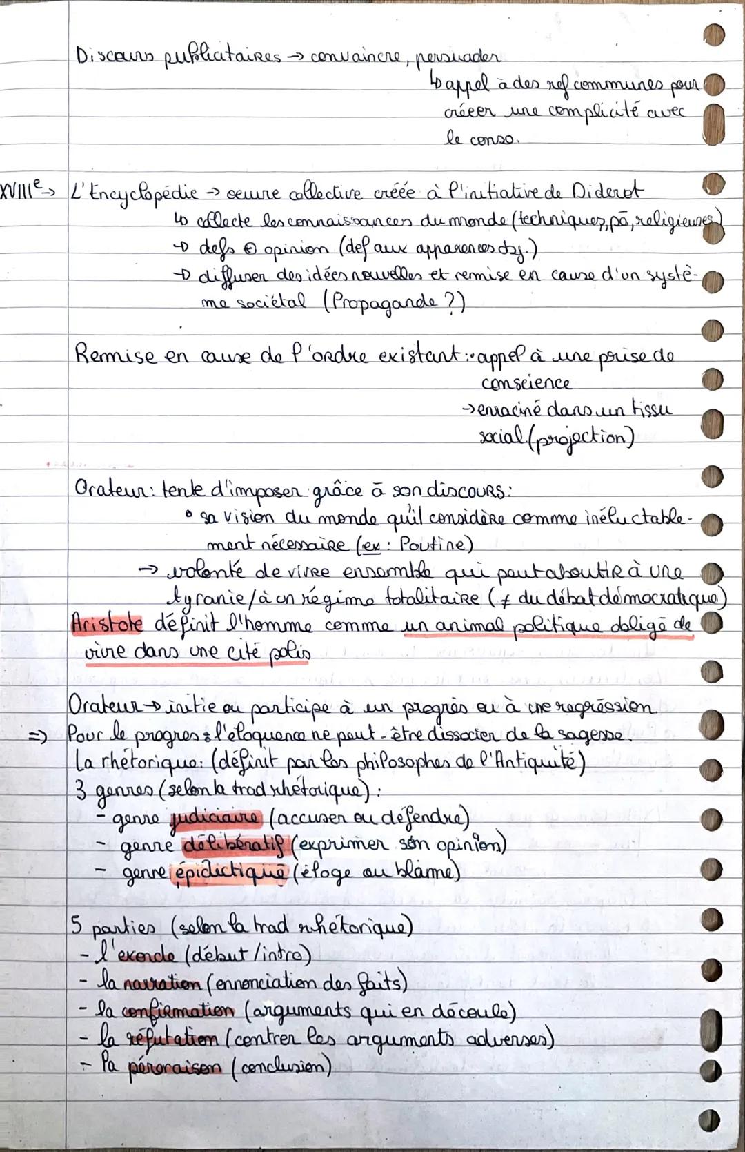 le discours
But d'un discours:
-> susciter l'émotion chez l'auditeur afin de modifier sa ma-
nière de penser et d'agir pour l'avenir
ses
Dis