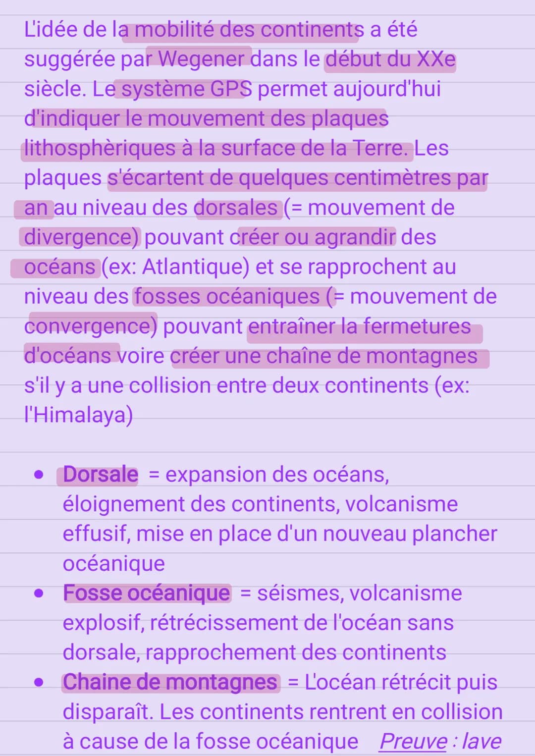 L'idée de la mobilité des continents a été
suggérée par Wegener dans le début du XXe
siècle. Le système GPS permet aujourd'hui
d'indiquer le