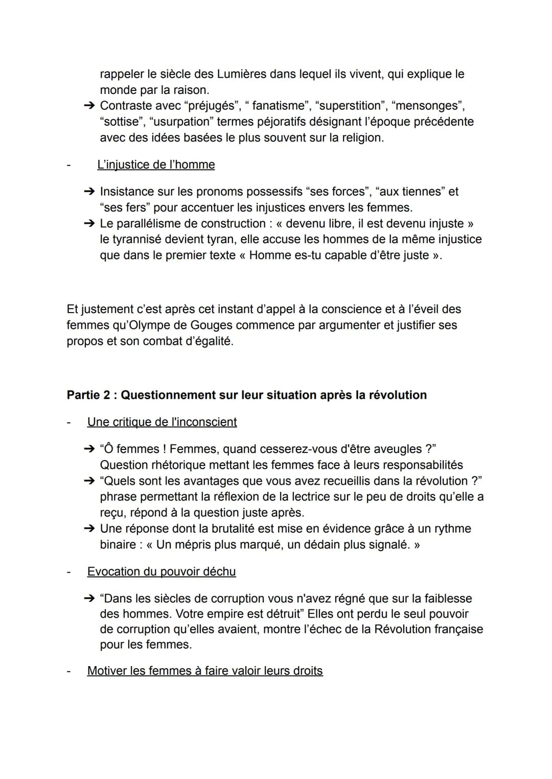 Explication linéaire de la DDFC ; Postambule
-Intro-
Au XVIIIème siècle, de nombreux auteurs s'engagent pour l'égalité de
tous et les idées 