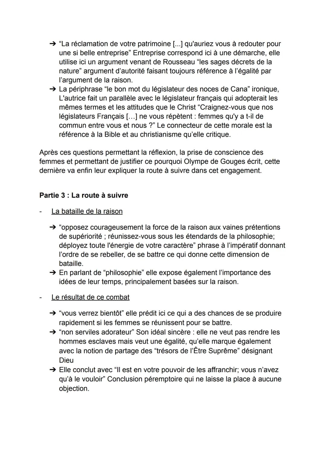 Explication linéaire de la DDFC ; Postambule
-Intro-
Au XVIIIème siècle, de nombreux auteurs s'engagent pour l'égalité de
tous et les idées 