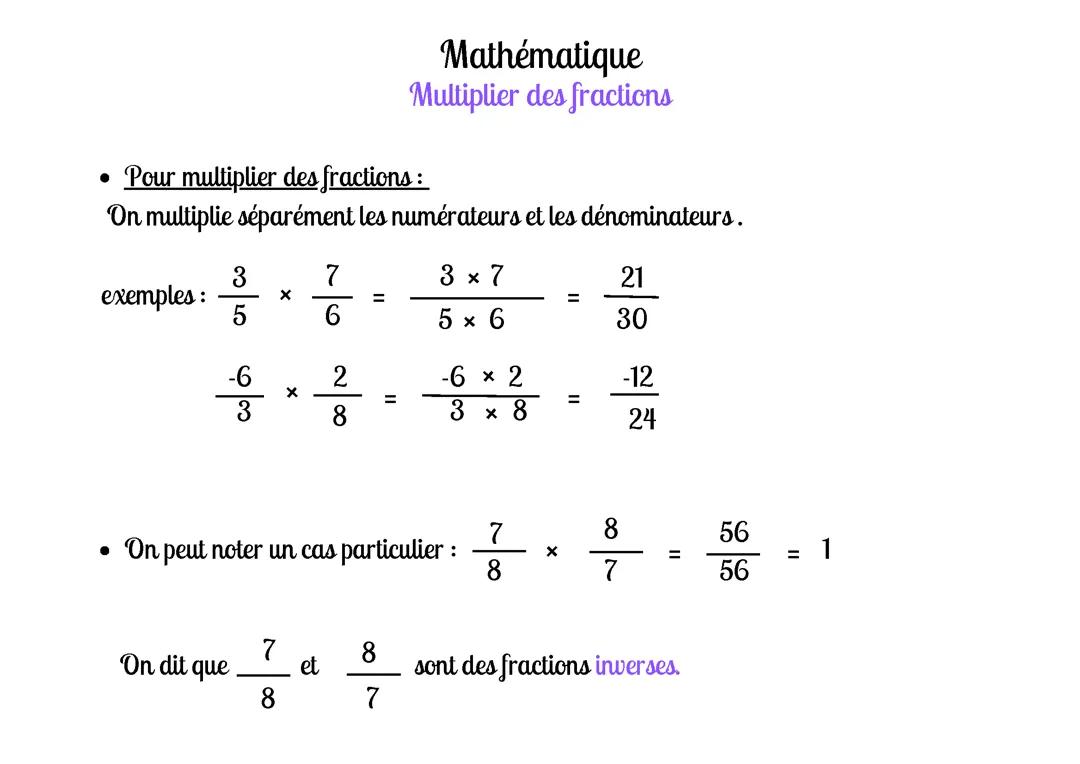 Multiplier des fractions