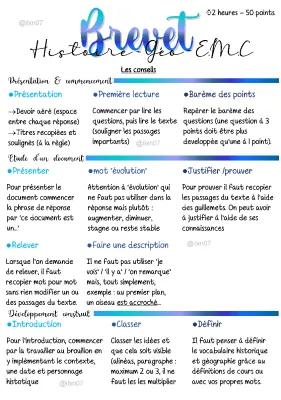 Know Brevet d'histoire-géographie-EMC : conseil  thumbnail