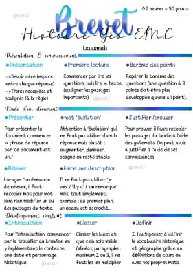 Know Brevet d'histoire-géographie-EMC : conseil  thumbnail