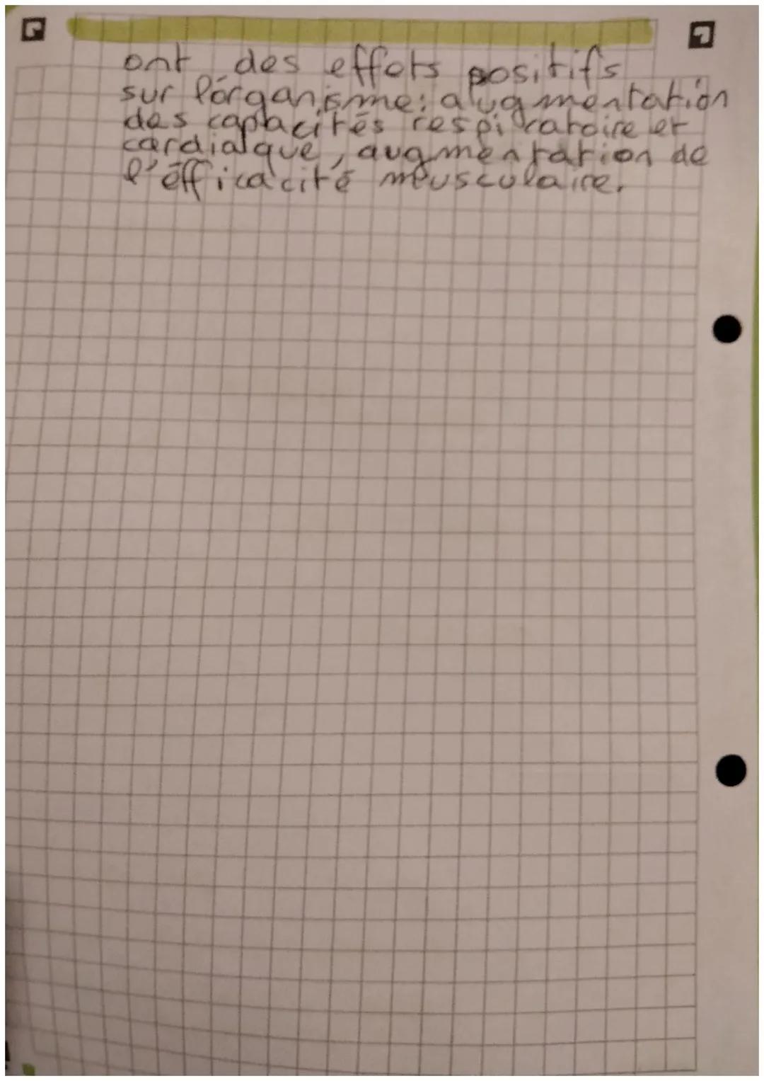 SVT
sience de la
vie et de
la Terce

Bilan 1: Les rythmes caspiratoire et
Les
cardiaque augmente fors
d'un effort physique.

Bilan 2: Lors d