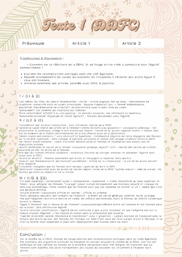 Know Analyse linéaire : Préambule et article 1 et 2 de la DDFC thumbnail