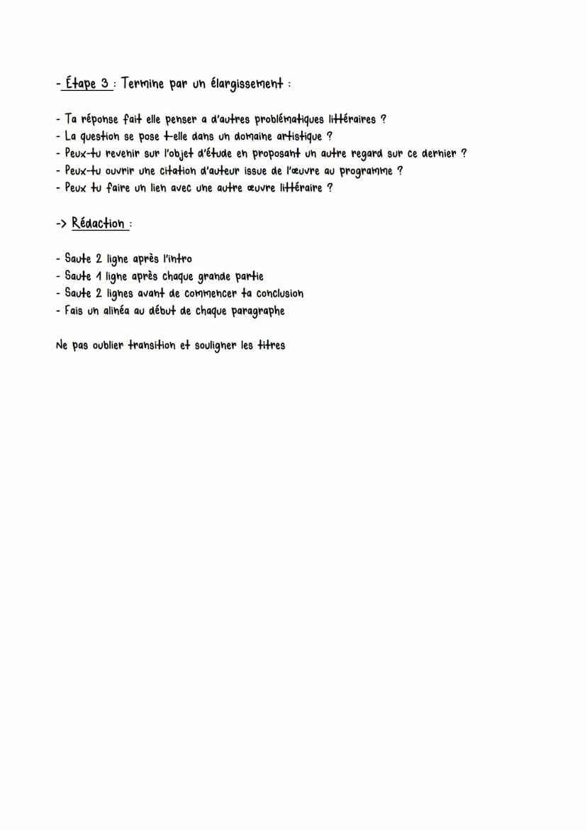 -> Introduction :
- Étape 1 commence par une accroche ou amorce
- remarque sur l'objet d'étude
remarque sur l'auteur ou l'œuvre intégrale
re