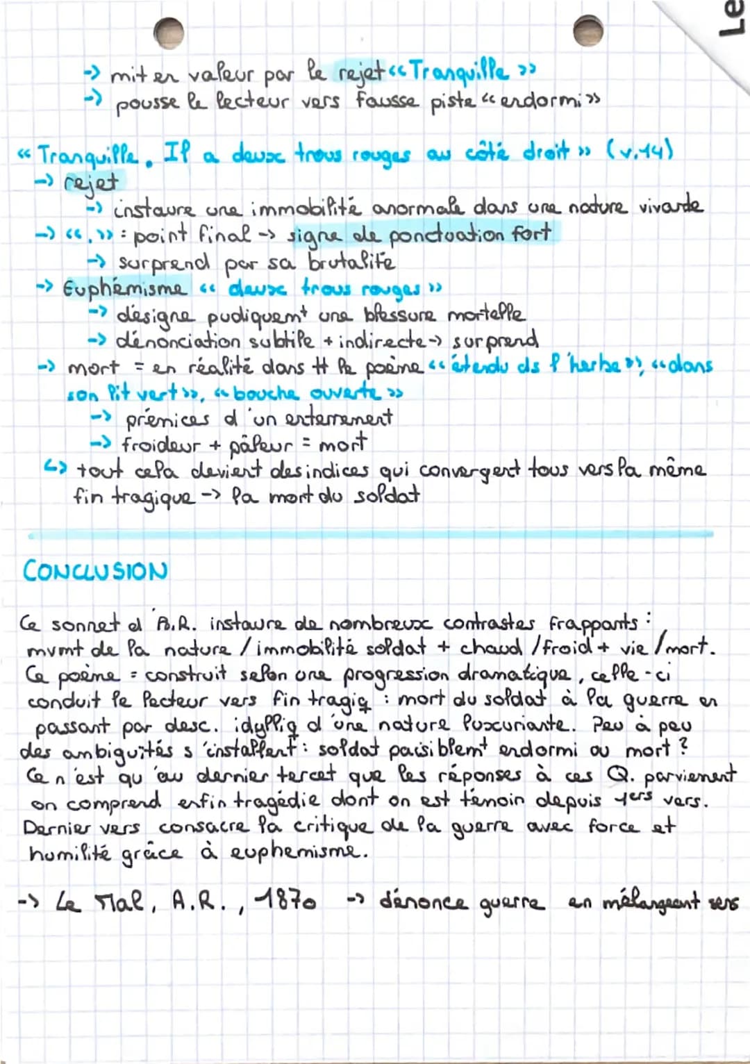 --- OCR Start ---
BAC/FR
ARTHUR RIMBAUD
I. INTRODUCTION
« Le dormeur du val >>
Poesie
x|x^{2}S.= modernité. Alors que les villes se développ