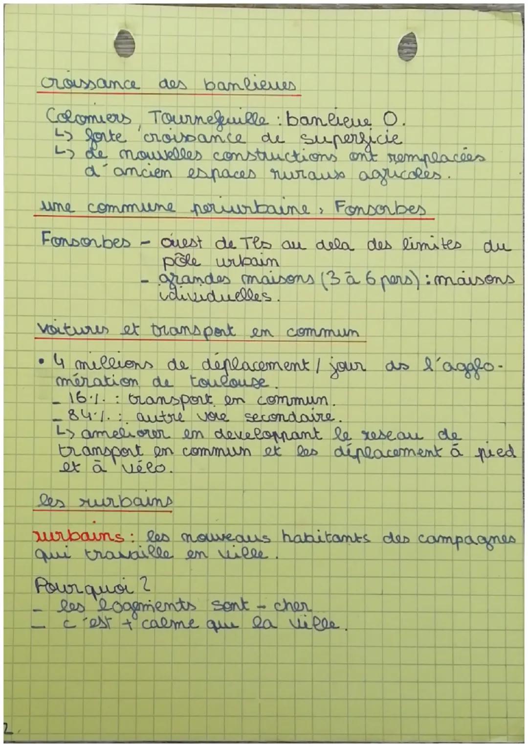 Géographie
Les aires urbaines dans une France mondialisée
I-Etude de cas: I´'aire urbaine de Toulouse.
l'aire urbaine de Toulouse
Kille cent