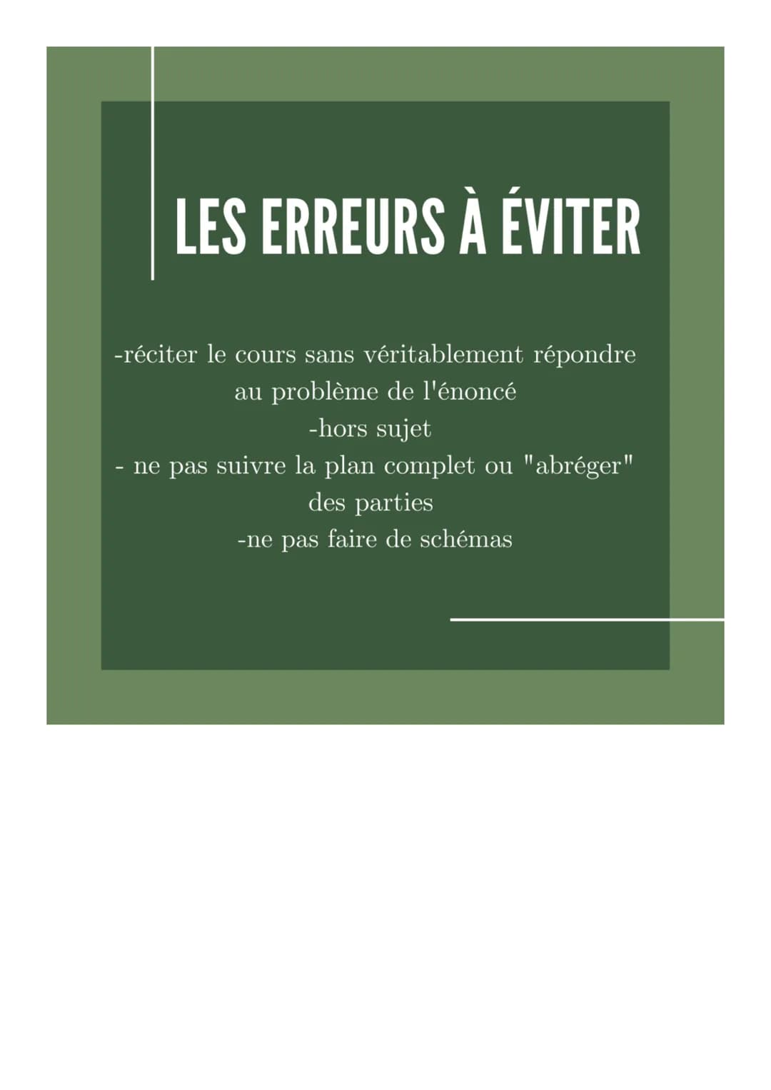 Exercice type
évaluations des connaissances AVEC OU SANS DOCUMENTS
question de synthèse
1.
2.
3.
4.
introduction
paragraphes
schémas
conclus