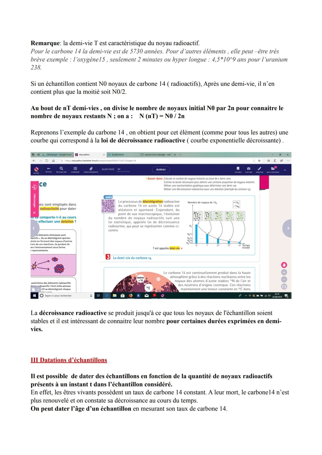 Chapitre 1: un niveau d'organisation : les éléments
chimiques (svt)
I L'abondance des éléments chimiques dans l'univers.
Juste après le big-