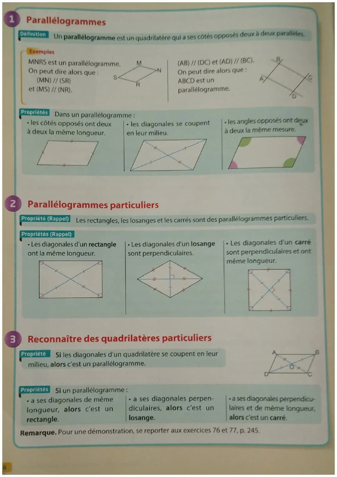 Fiche révision parallélogramme 