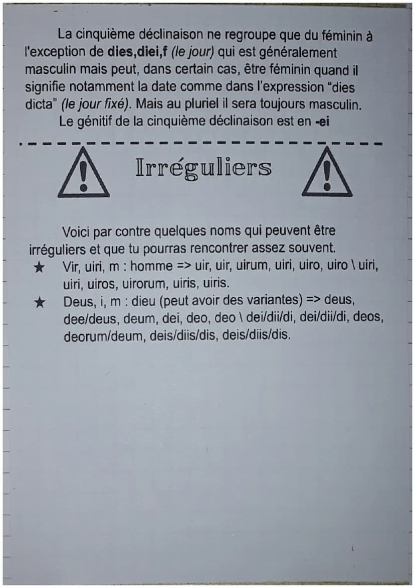 LES 6 CAS:
Cas
Nominatif
Vocatif
Latin
Accusatif
Génitif
Datif
Ablatif
Traduction
Rosa, ae, f
Sujet/Attribut du sujet
Nominatif singulier
Ap