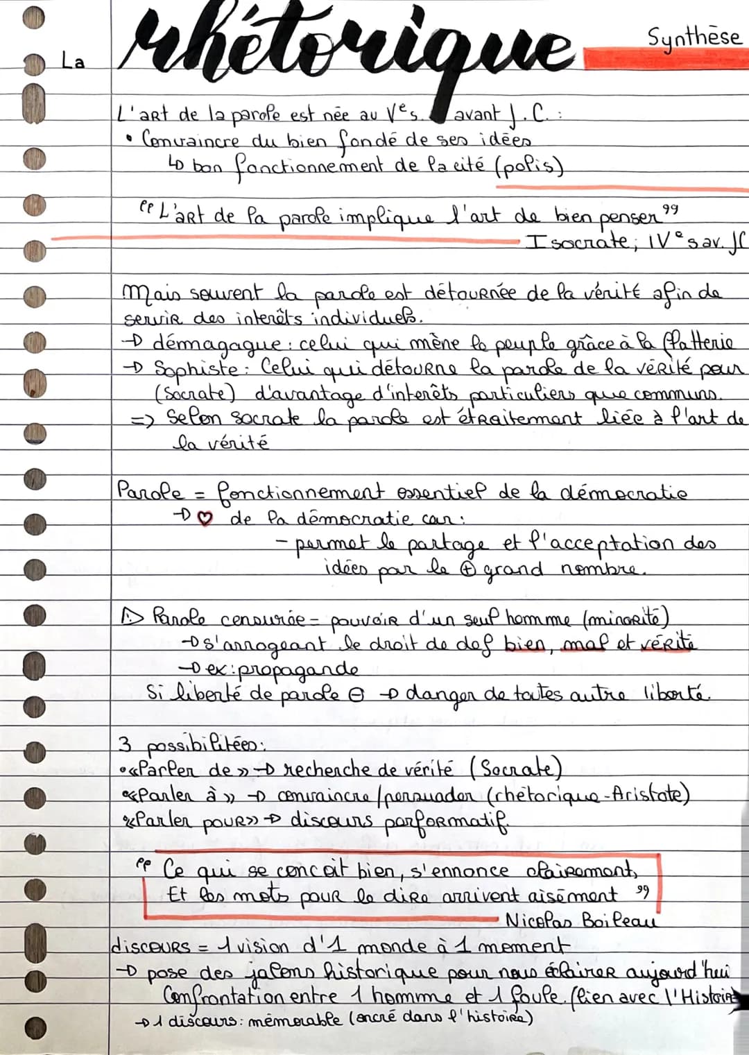 La
rhéto
frique
L'aRt de la parole est née au Ves. avant J.C.:
Convaincre du bien fondé de ses idées
to bon fonctionnement de la cité (polis