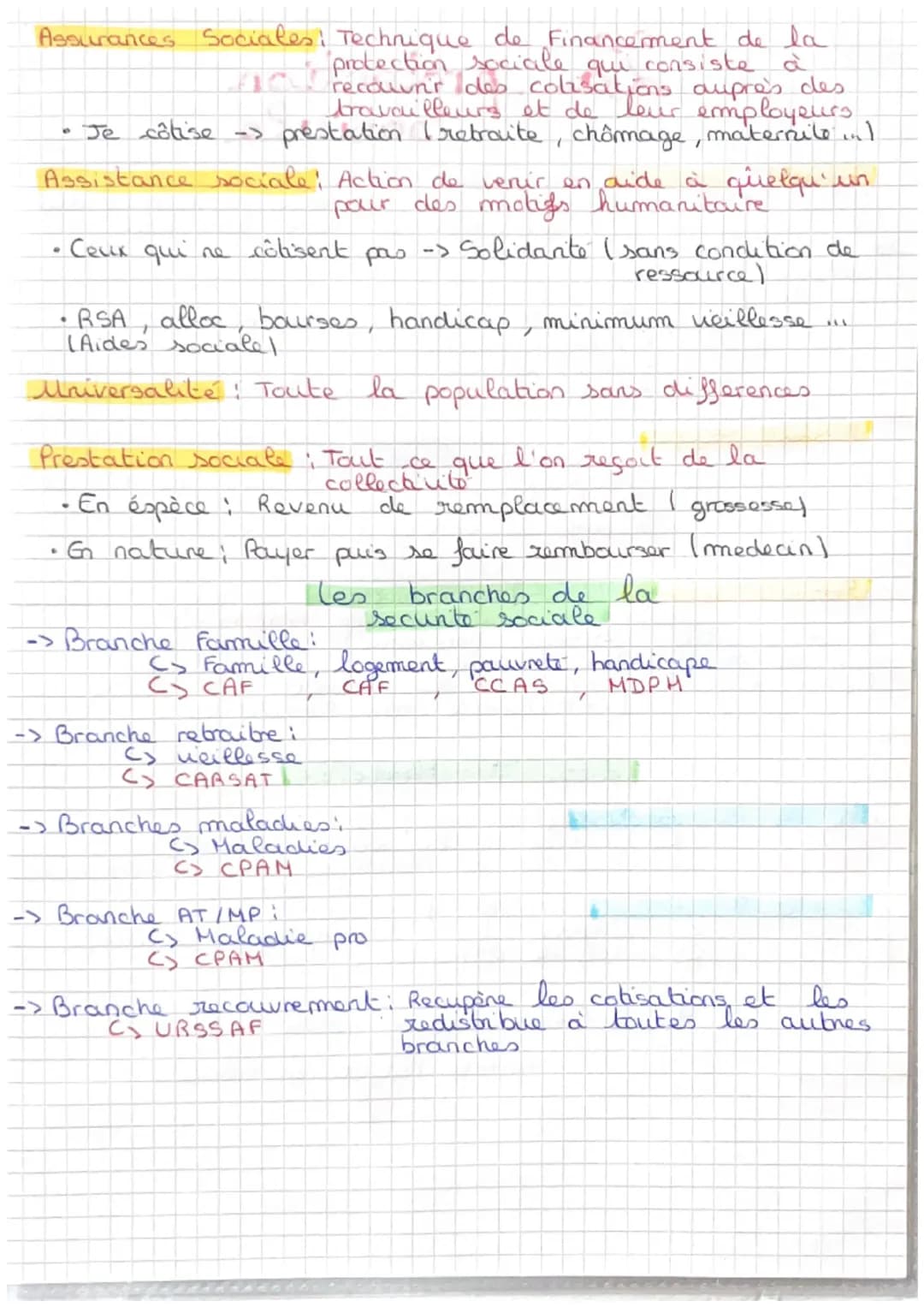 La protection
sociale
Protection sociale : Ensemble de mécanismes de
prevoyance collective permettant aux
individus de faire face aux
rsques